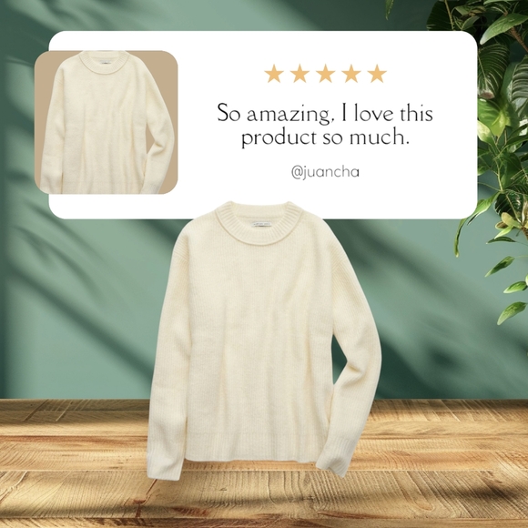 NEW! AE  Cozy 100% cotton sweater Sz large - Picture 1 of 9